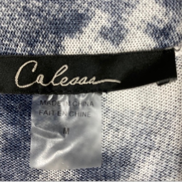 Floral Long Vest Patterned Black Size M - Picture 6 of 8